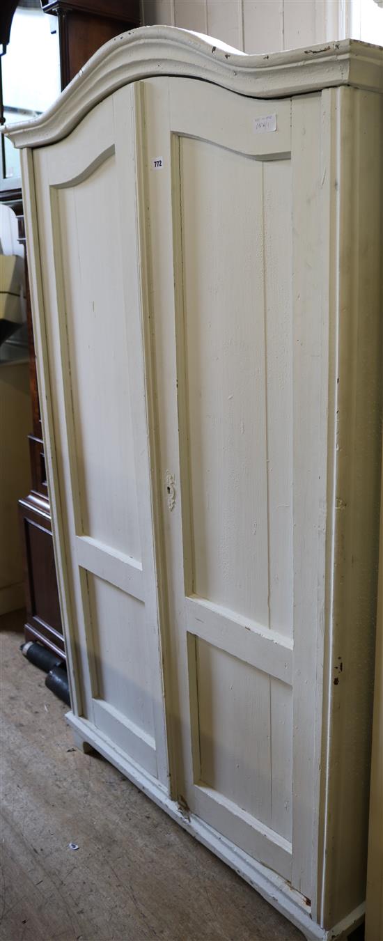 White painted wardrobe